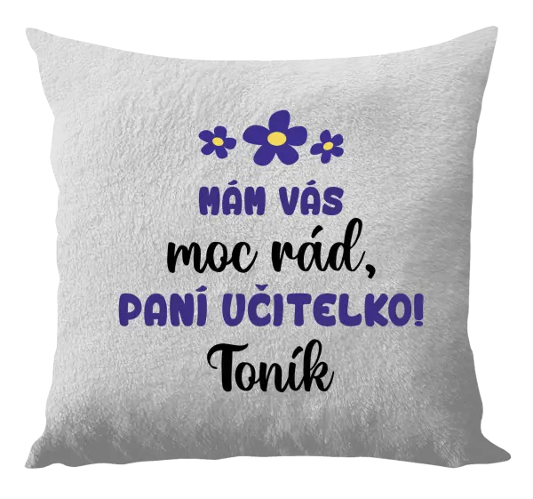 Polštář Mám vás moc rád, paní učitelko