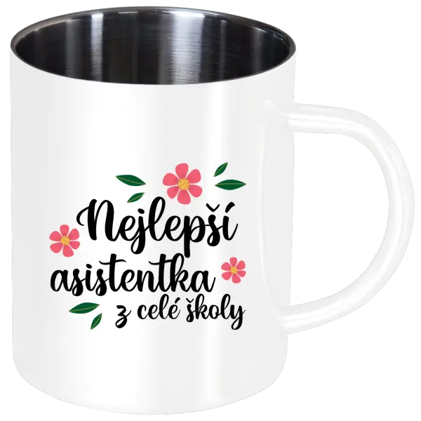 Nerezový hrnek Nejlepší asistentka z celé školy