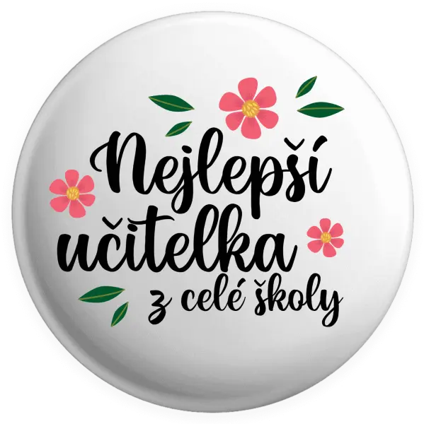 Placka Nejlepší učitelka z celé školy