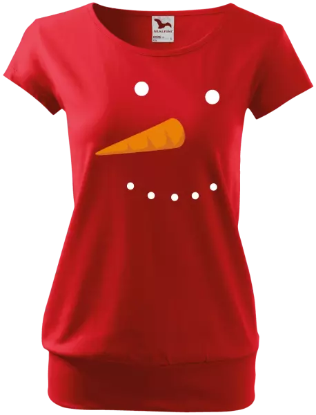 Vianočné tehotenské tričko Snehuliak