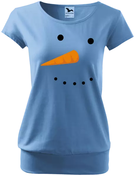 Vianočné tehotenské tričko Snehuliak