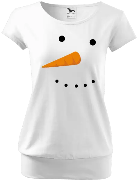 Vianočné tehotenské tričko Snehuliak