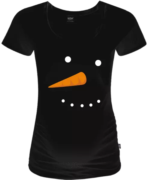 Vianočné tehotenské tričko Snehuliak