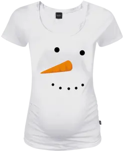 Vianočné tehotenské tričko Snehuliak