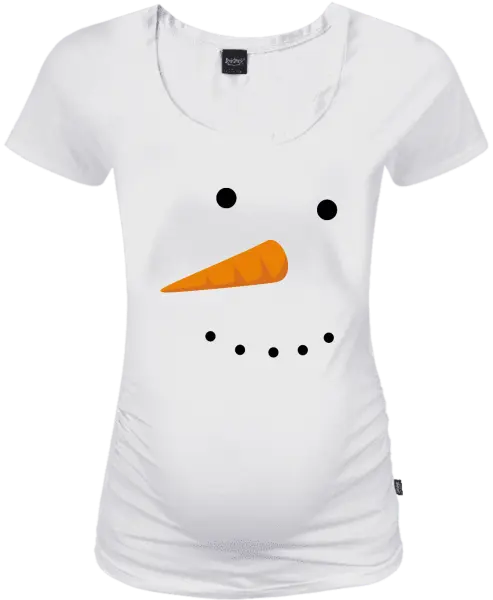 Vianočné tehotenské tričko Snehuliak