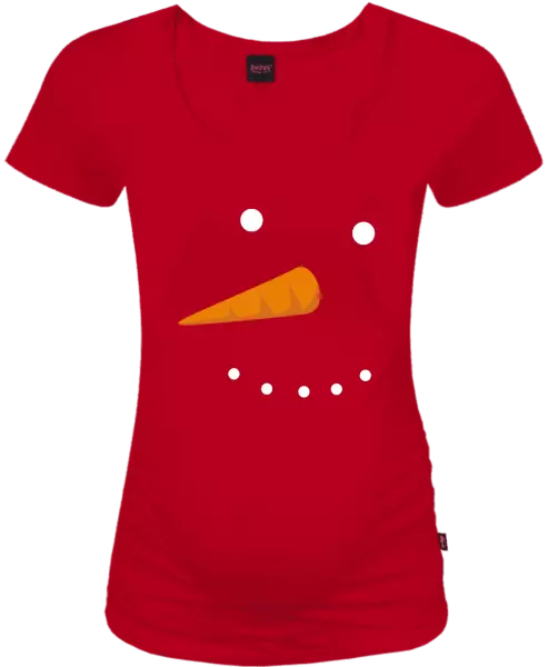 Vianočné tehotenské tričko Snehuliak