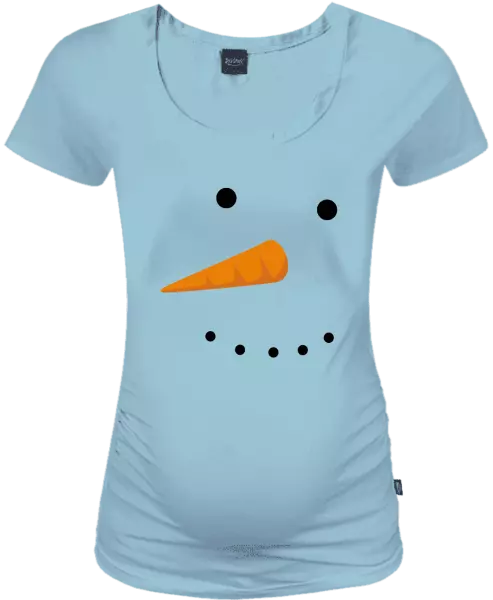 Vianočné tehotenské tričko Snehuliak