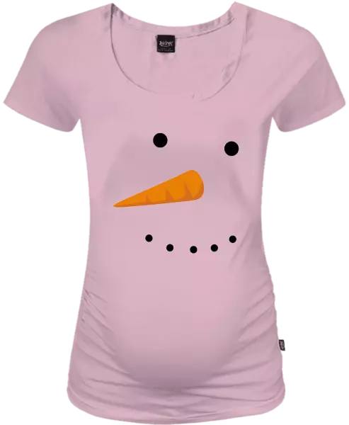 Vianočné tehotenské tričko Snehuliak