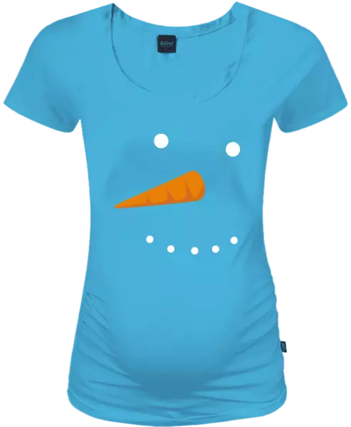 Vianočné tehotenské tričko Snehuliak