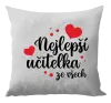 Polštář Nejlepší učitelka ze všech - srdíčka