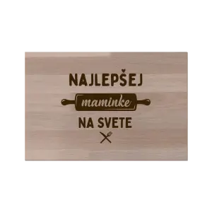 Buková doska Nejlepší mamince na světě - váleček - kopie