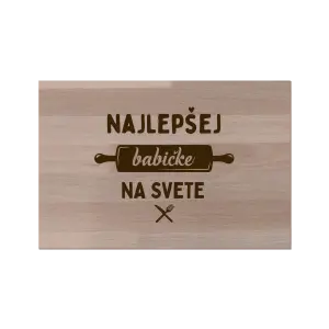 Buková doska Nejlepší babičce na světě - váleček - kopie