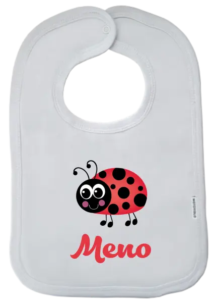 Detský podbradník Beruška se jménem - kopie