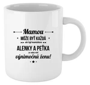 Hrnček Mámou může být každá se jmény - kopie