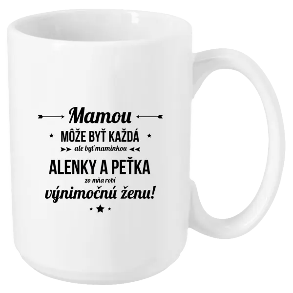 Hrnček Mámou může být každá se jmény - kopie