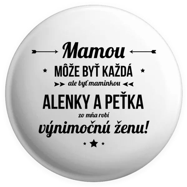 Placka Mámou může být každá se jmény - kopie