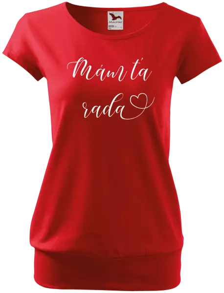 Dámske tričko Mám tě ráda srdíčko - kopie