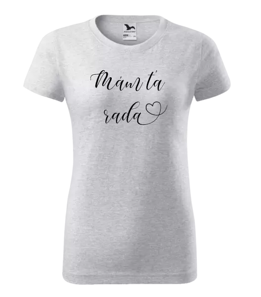 Dámske tričko Mám tě ráda srdíčko - kopie