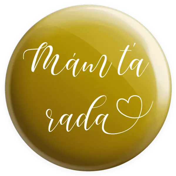 Placka Mám tě ráda srdíčko - kopie