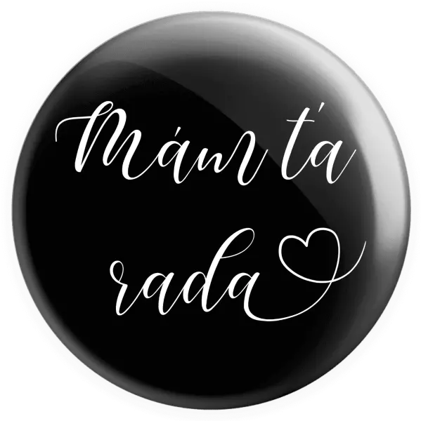 Placka Mám tě ráda srdíčko - kopie