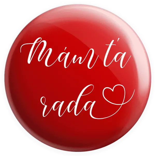 Placka Mám tě ráda srdíčko - kopie