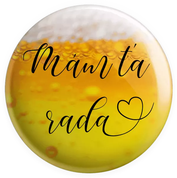 Placka Mám tě ráda srdíčko - kopie