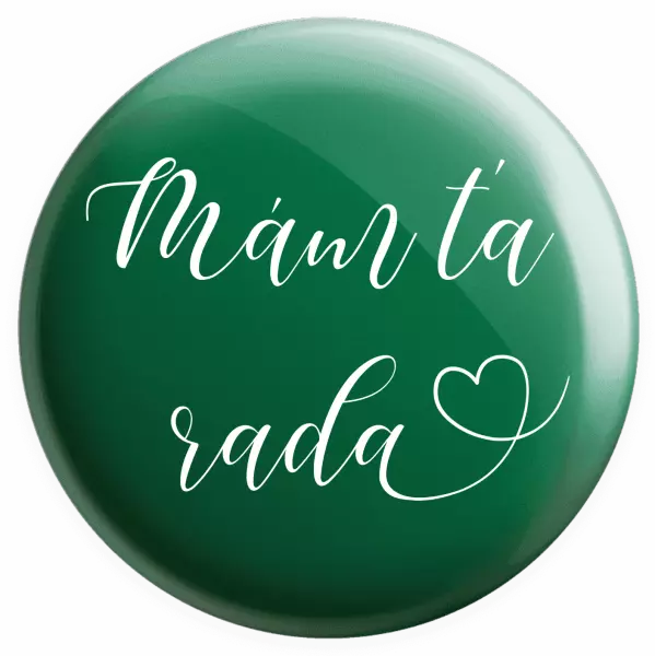 Placka Mám tě ráda srdíčko - kopie