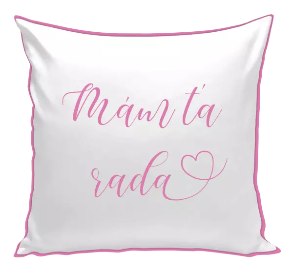 Vankúš Mám tě ráda srdíčko - kopie