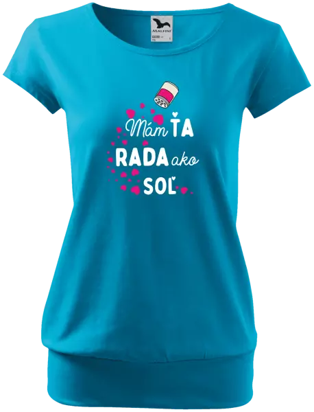 Dámske tričko Mám tě ráda jako sůl - kopie