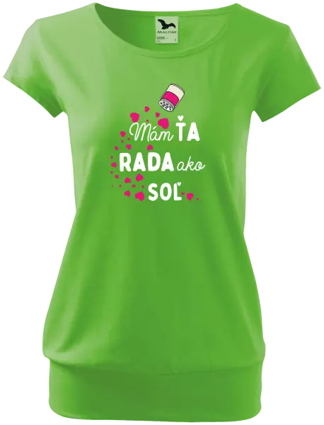 Dámske tričko Mám tě ráda jako sůl - kopie