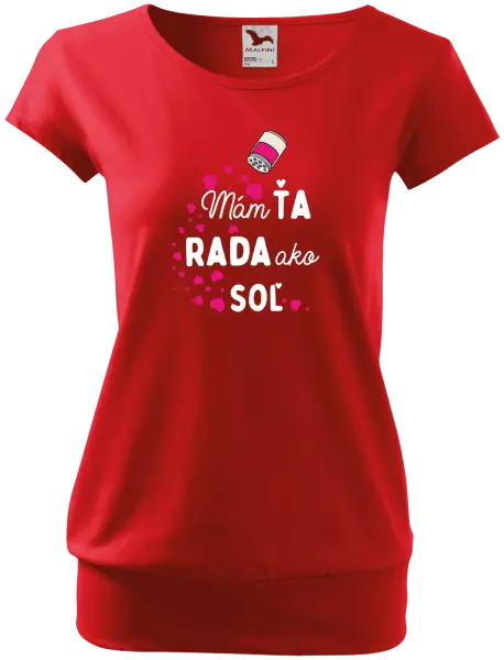 Dámske tričko Mám tě ráda jako sůl - kopie