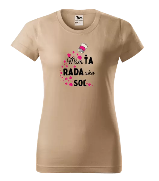 Dámske tričko Mám tě ráda jako sůl - kopie