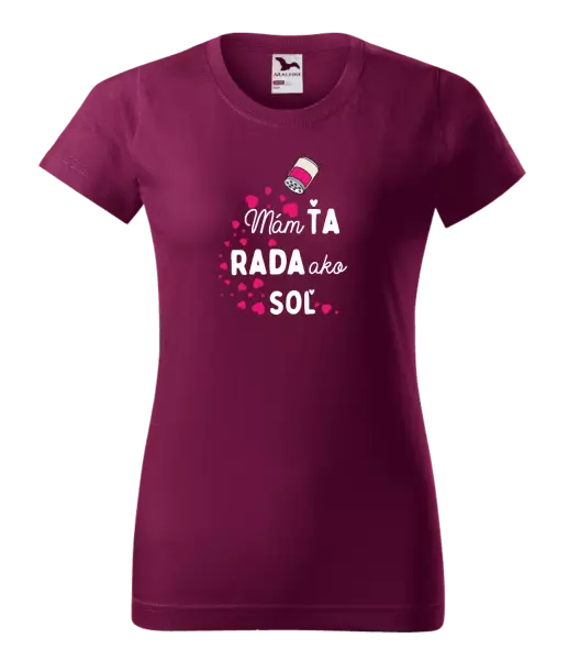 Dámske tričko Mám tě ráda jako sůl - kopie