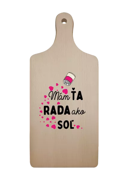 Doštička Mám tě ráda jako sůl - kopie