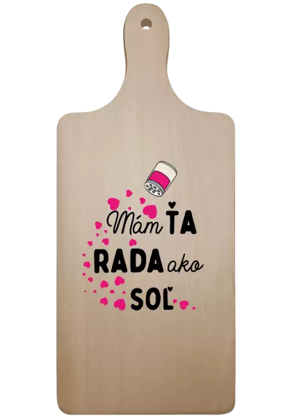 Doštička Mám tě ráda jako sůl - kopie