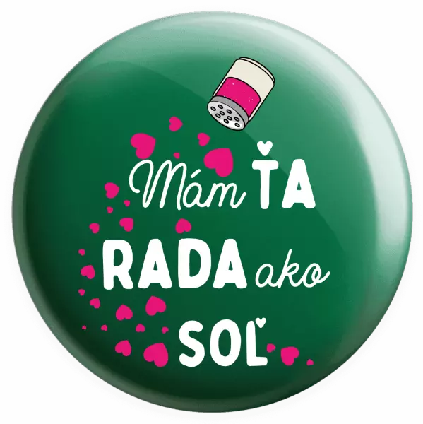 Placka Mám tě ráda jako sůl - kopie