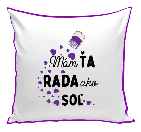 Vankúš Mám tě ráda jako sůl - kopie