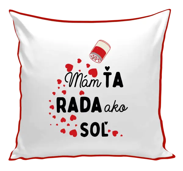 Vankúš Mám tě ráda jako sůl - kopie