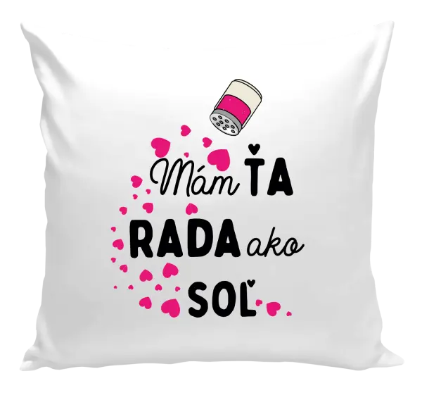 Vankúš Mám tě ráda jako sůl - kopie