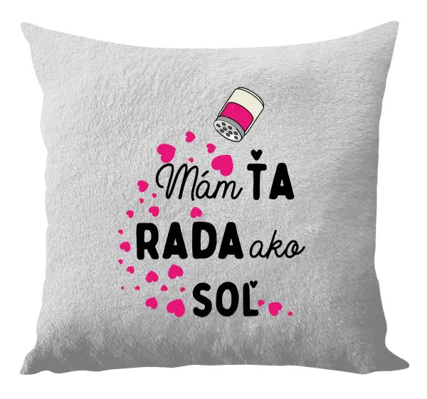 Vankúš Mám tě ráda jako sůl - kopie