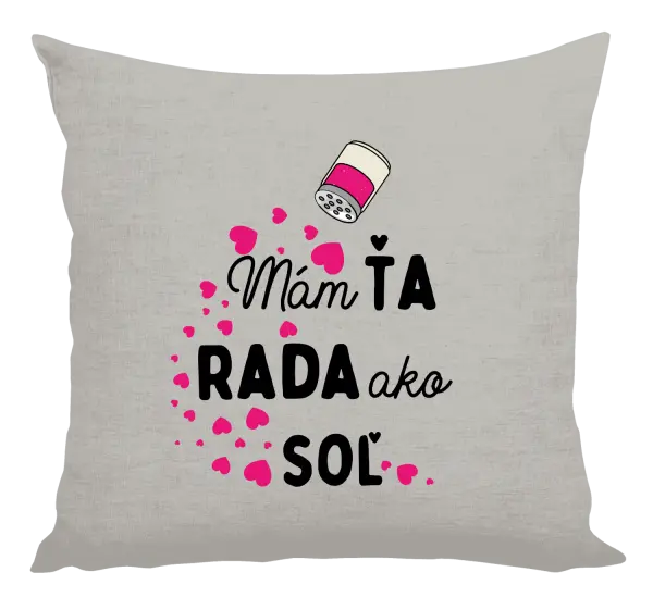 Vankúš Mám tě ráda jako sůl - kopie