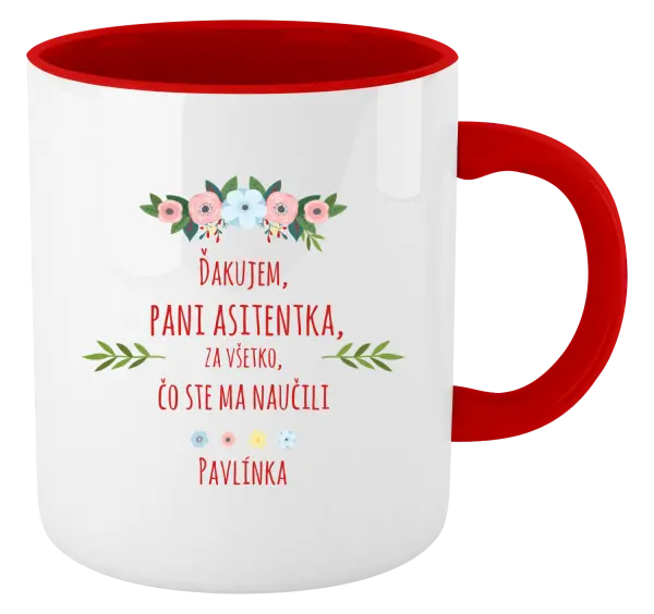 Hrnček  Děkuji, paní asistentko, za všechno, co jste mě naučila se jménem - kopie