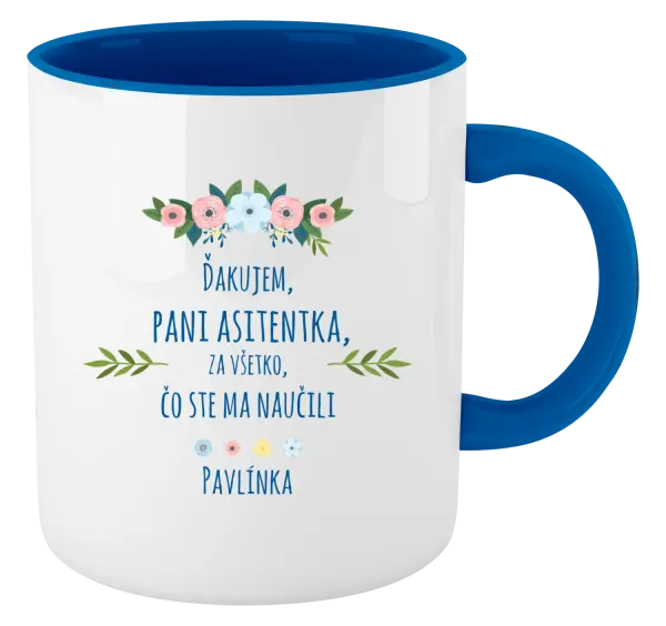 Hrnček  Děkuji, paní asistentko, za všechno, co jste mě naučila se jménem - kopie