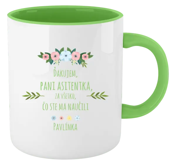 Hrnček  Děkuji, paní asistentko, za všechno, co jste mě naučila se jménem - kopie