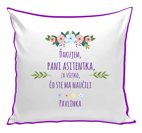 Vankúš Děkuji, paní asistentko, za všechno, co jste mě naučila se jménem - kopie