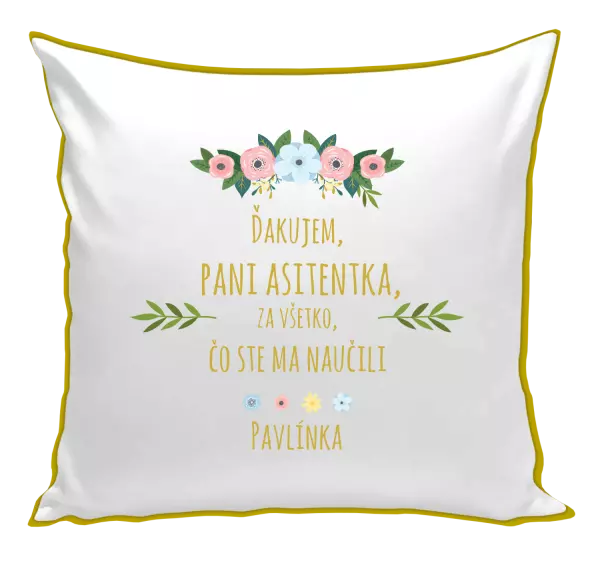 Vankúš Děkuji, paní asistentko, za všechno, co jste mě naučila se jménem - kopie