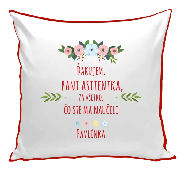 Vankúš Děkuji, paní asistentko, za všechno, co jste mě naučila se jménem - kopie