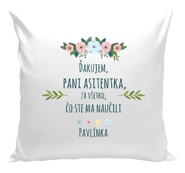 Vankúš Děkuji, paní asistentko, za všechno, co jste mě naučila se jménem - kopie