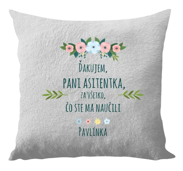 Vankúš Děkuji, paní asistentko, za všechno, co jste mě naučila se jménem - kopie