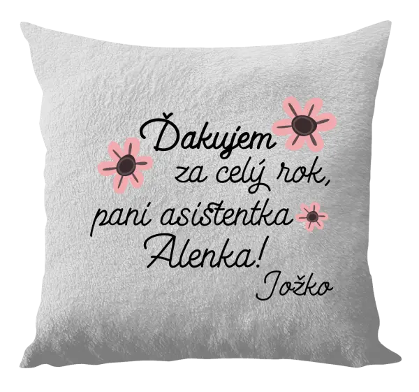 Vankúš Ďakujem za celý rok, pani asistentka